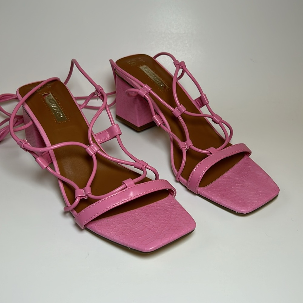 Pink Straps Heels - Picture 2 of 10